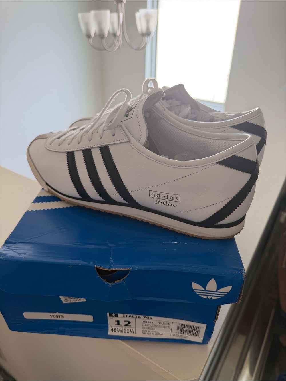 adidas White & Black Italia Men’s Sneakers View 3